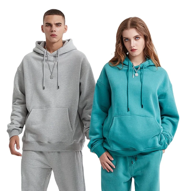 Hot Sale 100% Cotton Unisex Oversize Heavyweight Street Style Drop Shoulder Hoodies-