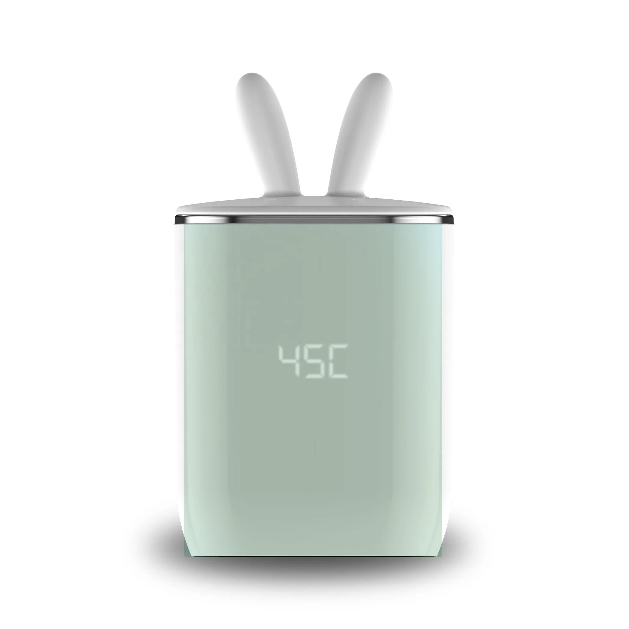 America Hot Sale Heater White Bunny Head Portable Baby Feeding Products Milk Bottle Warmer