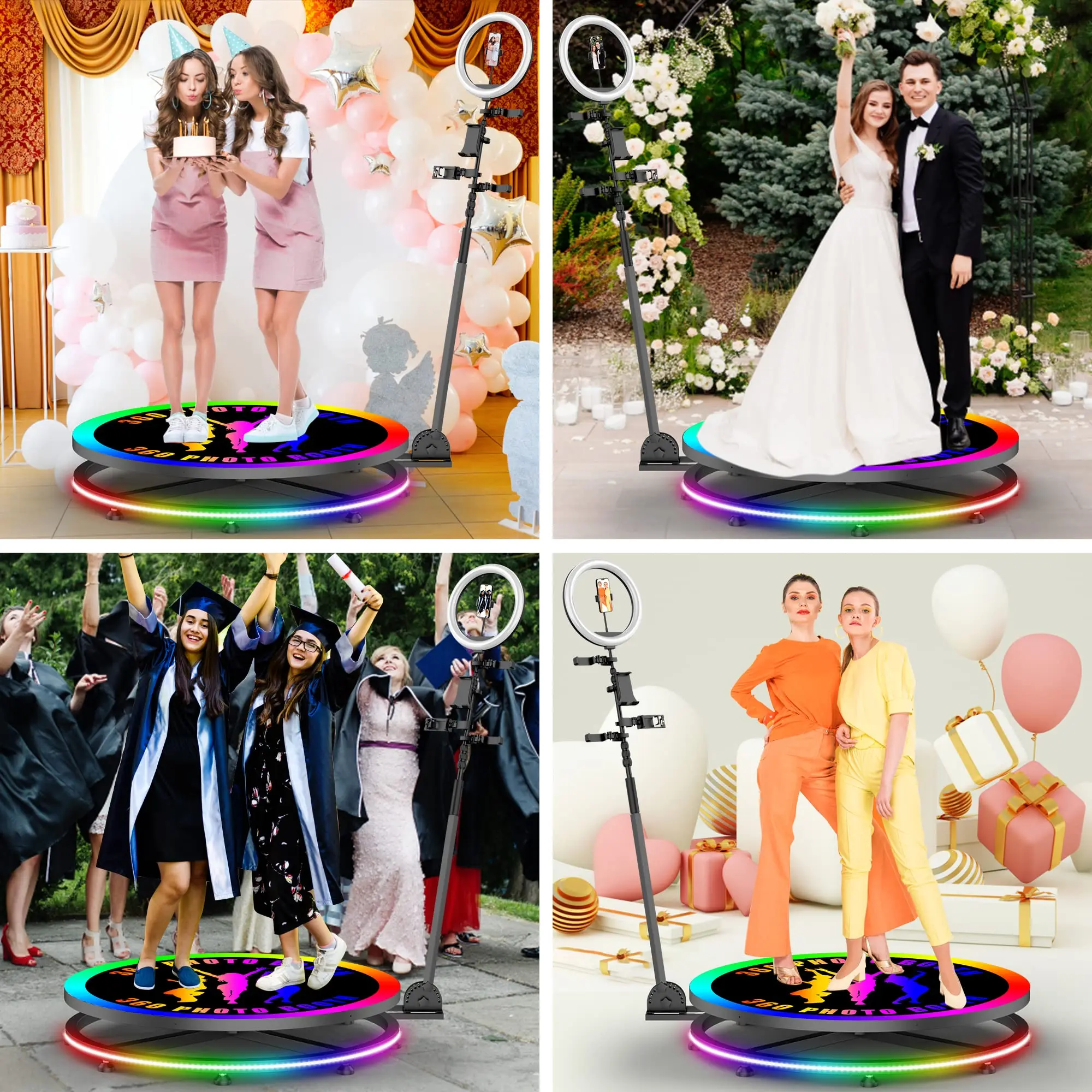 2024 Hot Sale Selfie Foto Camera Platform Portable Photobooth 360 Video Booth 360 Photo Booth