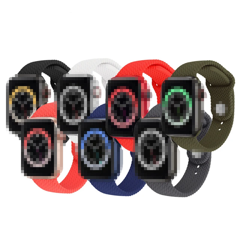 
Silicone band 38mm 42mm Series 6 5 4 3 SE Sport Bracelet Rubber Watch strap 44mm 40mm for Apple Watch Series 6 5 4 3 SE 