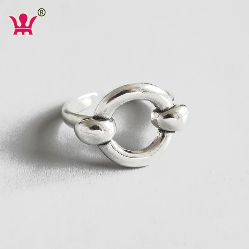Index  Finger Rings Wholesale Fashion Jewelry 925 Sterling Silver Hollow Donut Ring