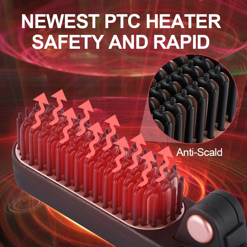 Professional Hair Comb Brush Beard Straightener Multifunctional Hair Straightening Comb Hair Straighten Heating Styling Tools