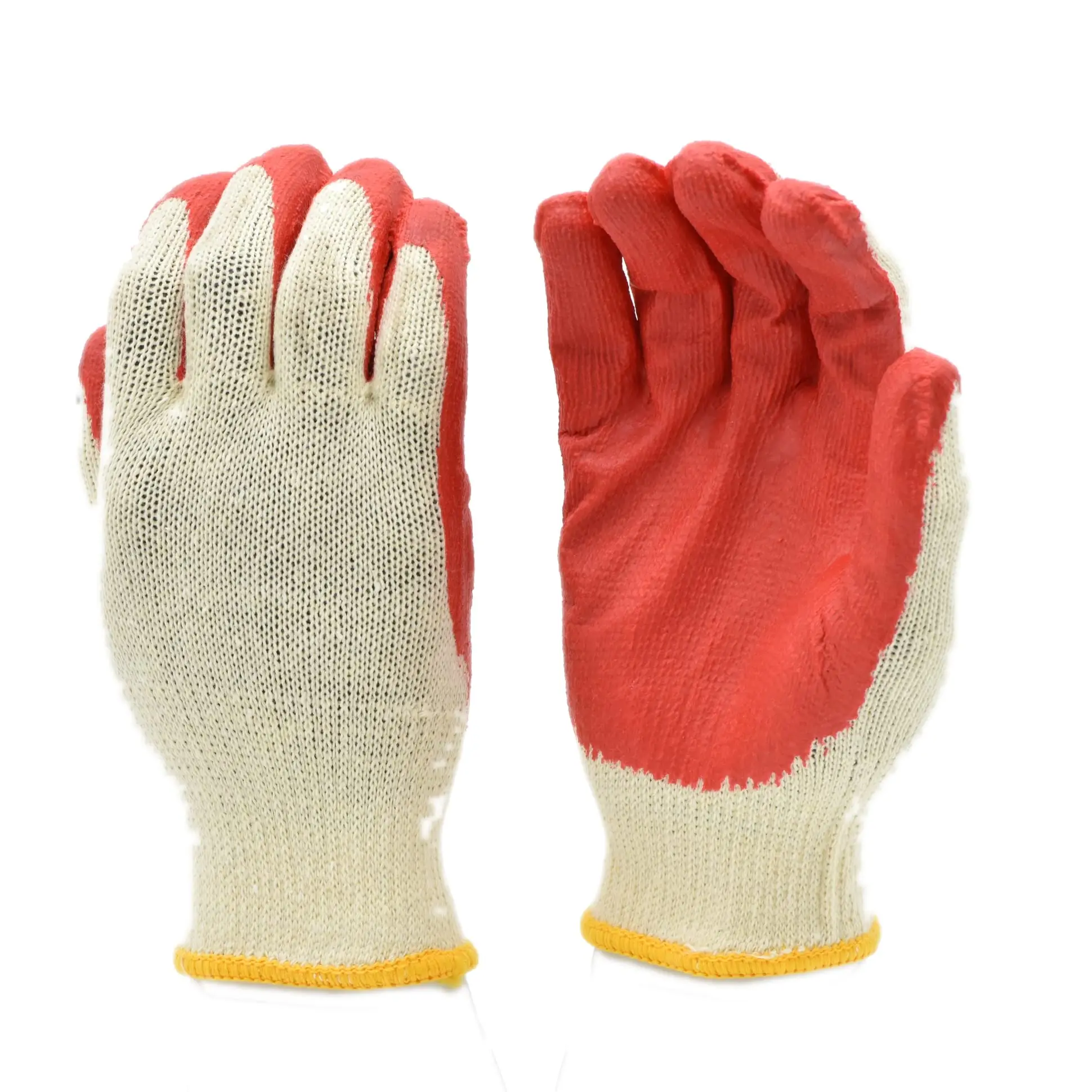 Gloves Latex work gloves Cotton Shell Latex Coated Construction safety Work Gloves OEM