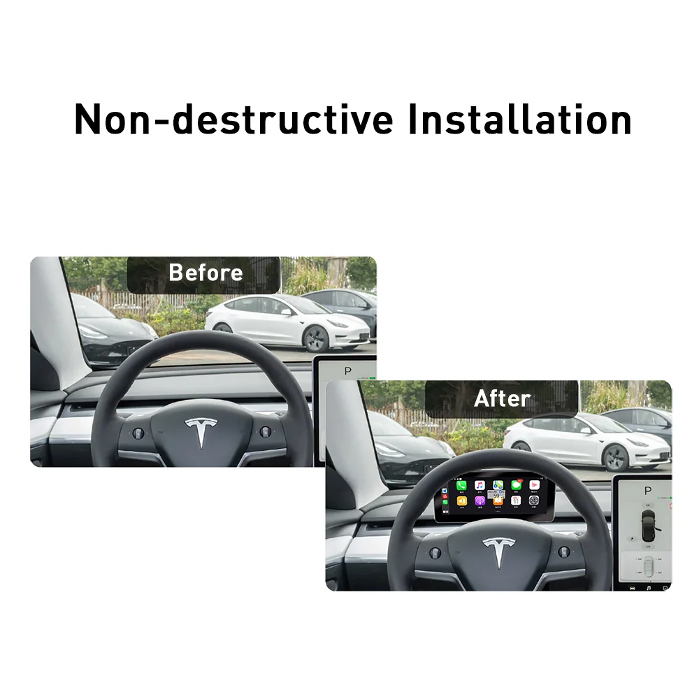 8.8 inch IPS Screen Car LCD Dashboard Panel Car Instrument Cluster For Tesla Model 3/Y Multifunction Car Digital Speedometer