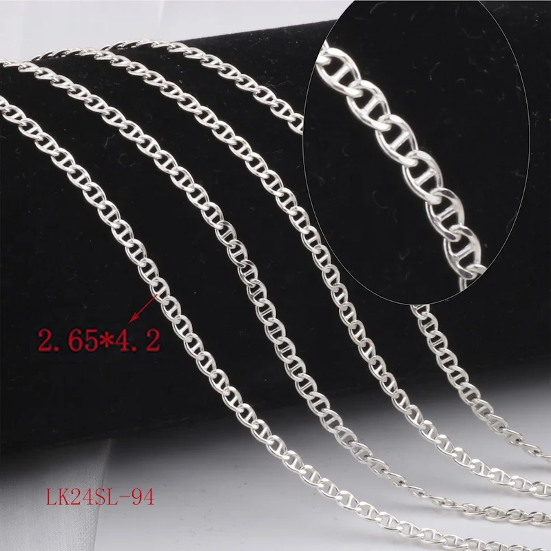1m Permanent Jewelry Chain Multi Size For Choice S925 Sterling Silver Marine Chain Anchor Chain For DIY Necklace Bracelet Making