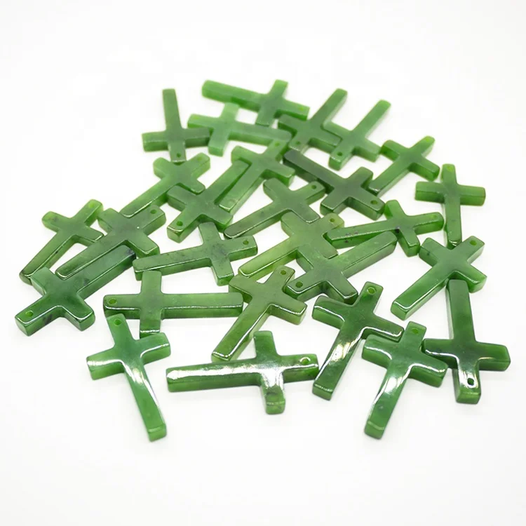 Carefully selected materials jade nephrite pendant gemstone cross pendant