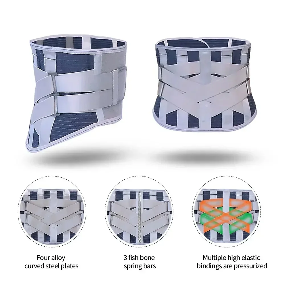 Lumbar Back Braces for Lower Back Pain Relief Adjustable Abdominal Waist Support Belt Straps Sciatica Scoliosis Herniated Disc
