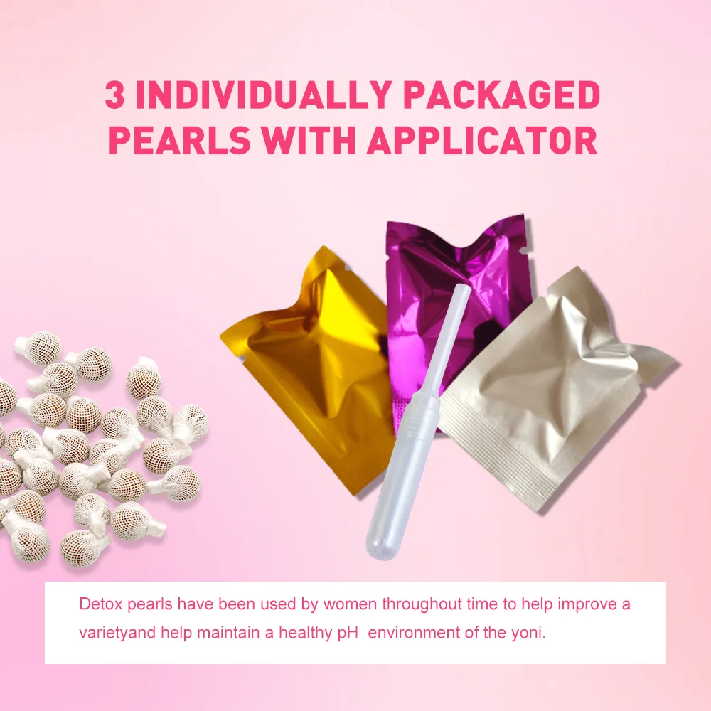 vaginal clean point private label original yoni detox pearls set bulk 3 in 1 perle suppliers 3 Pearls +1 Applicator