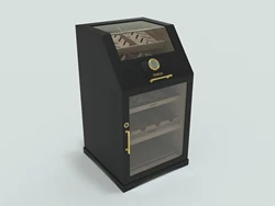 2020 new design cigar cabinet cedar solid wood veneer with best quality hygrometer and humidifier