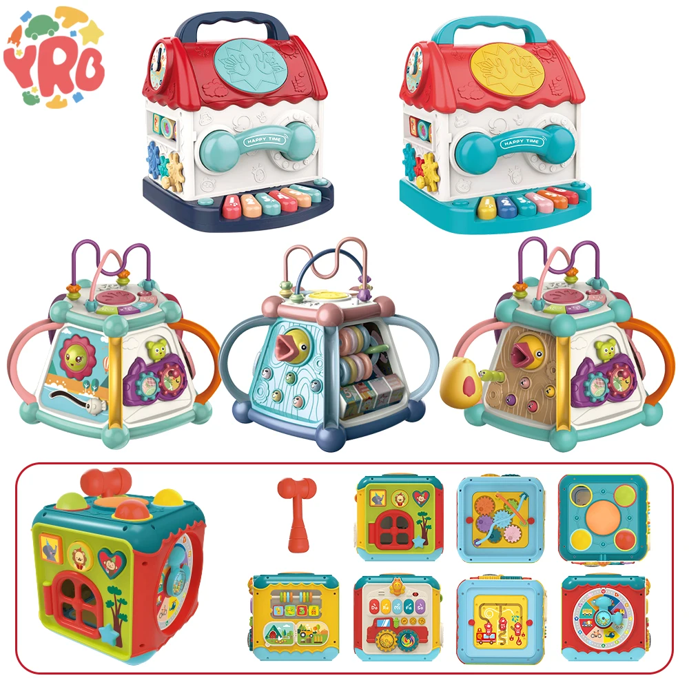 Wholesale Musical Instrunent Game Magic Toy Baby Electric Educational Activity Cube