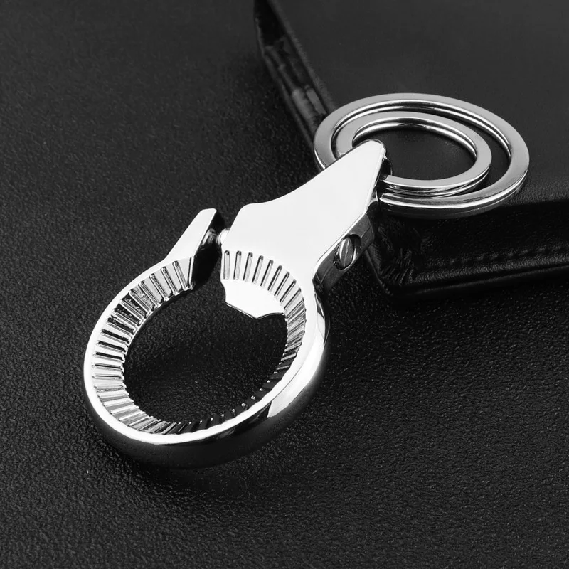 Custom Logo 3D Blank Double Ring Men Belt Buckle Multifunctional Beer Opener Portable Pendant Alloy Metal Keychain