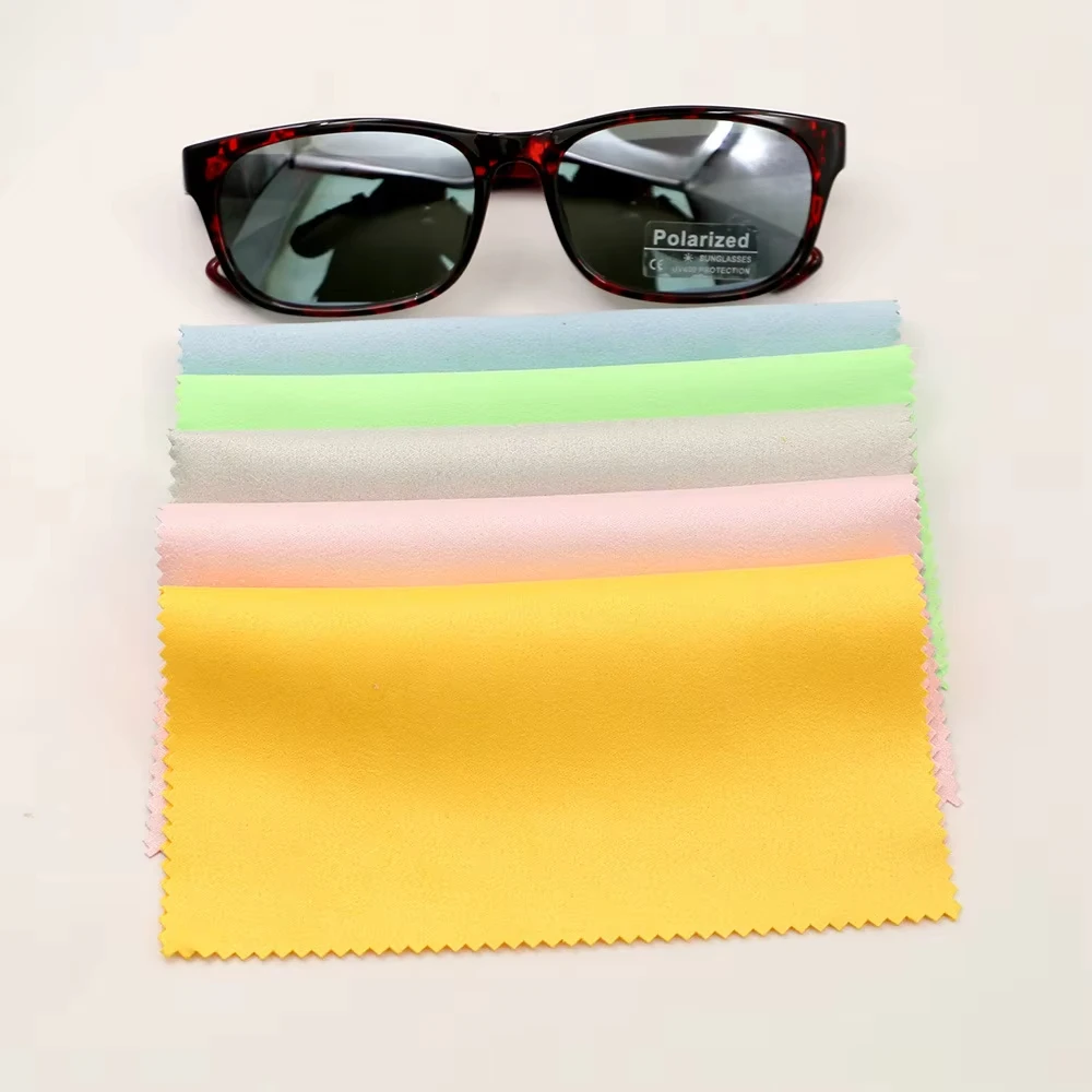 Custom Logo Microfiber Cloth Screen Camera Lens Lenses Watch Glasses Cleaning Wiping Cloth With Logo Embossed Silk Screen Print