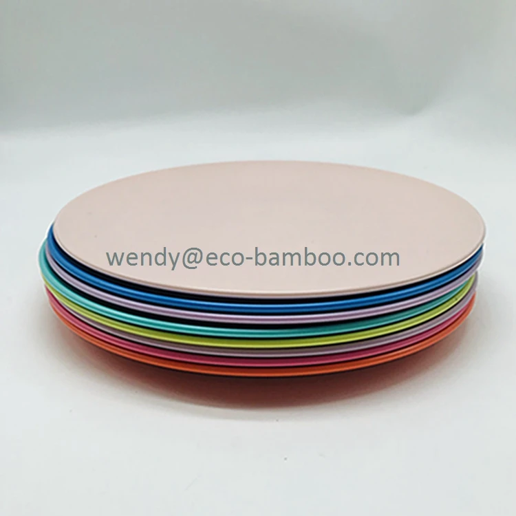 Lightweight Durable PP and RPET Plastic Dinner Plate Set of 6 Reusable Dinnerware for Home Use Dishwasher Safe