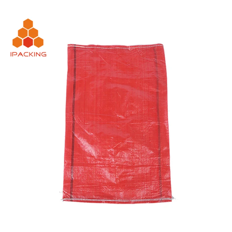 50kg 25kg new material red color chile agricultural woven pp seed fertilizer corn package bags