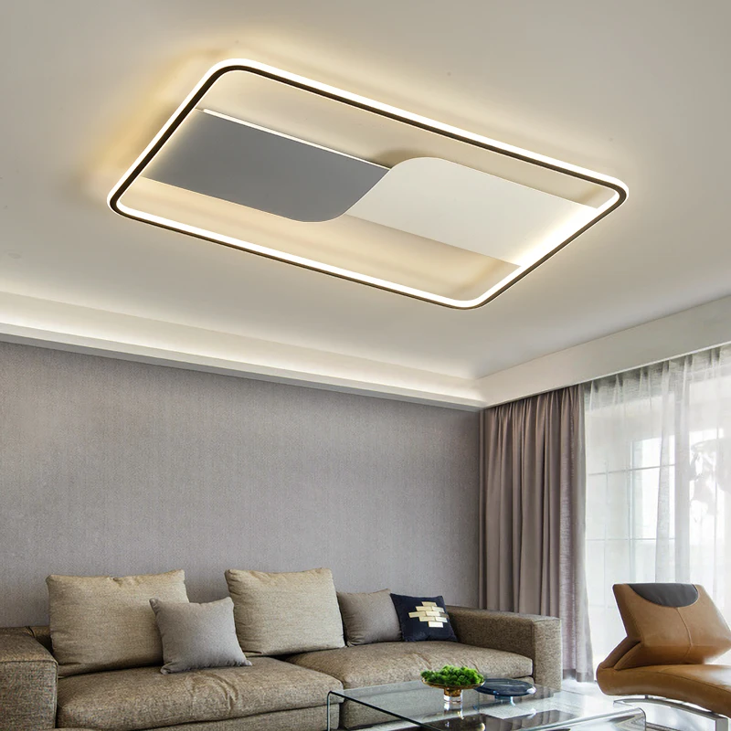 living room lamp led ceiling lamp modern minimalist atmosphere household rectangular bedroom lamps