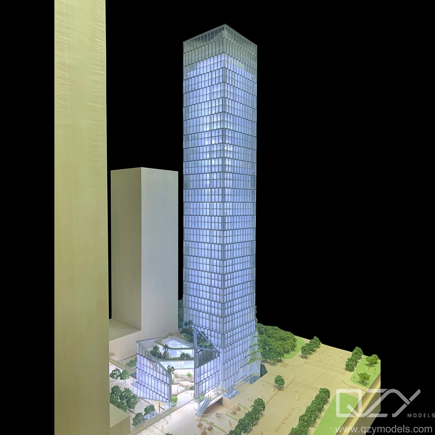 Aedas 1/200 Shenzhen Qianhai Строительство финансовых холдингов современный концептуальный дизайн 3D модели