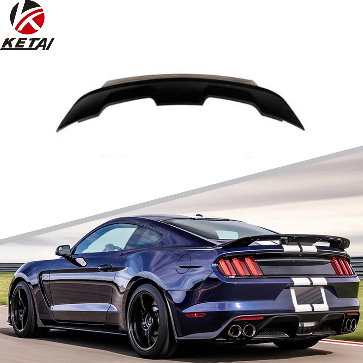 Заводская распродажа автомобилей GT500 A style автозапчасти спойлер с Wicke для Ford Mustang 2015-2022