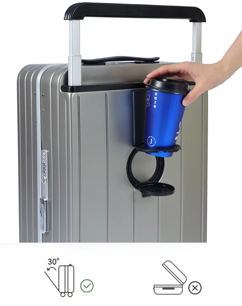 Pailox Front opening suitcase for business USB charging luggage with Universal Wheels,boarding case for unisex