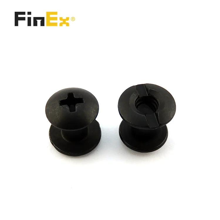 Custom 1/4 3/8 1/2 Black Oxide Male Female Chicago Screws for IWB Kydex Leather Holster