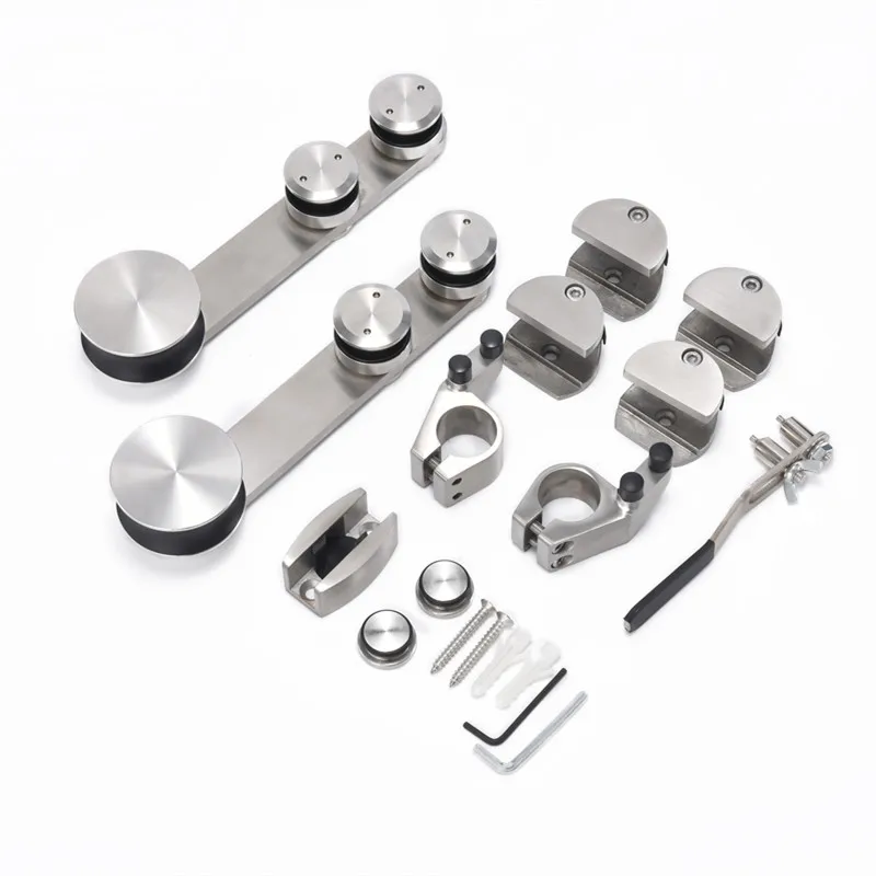 Frameless  8-12mm Tempered Stainless Steel 304 316 Door Hardware Sliding Accessories Glass