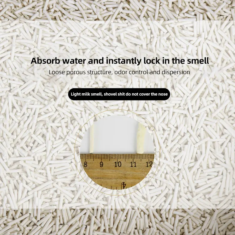 Bulk cat litter Wholesale cat litter Low layer biodegradable strong caking can wash tofu cat litter detergent