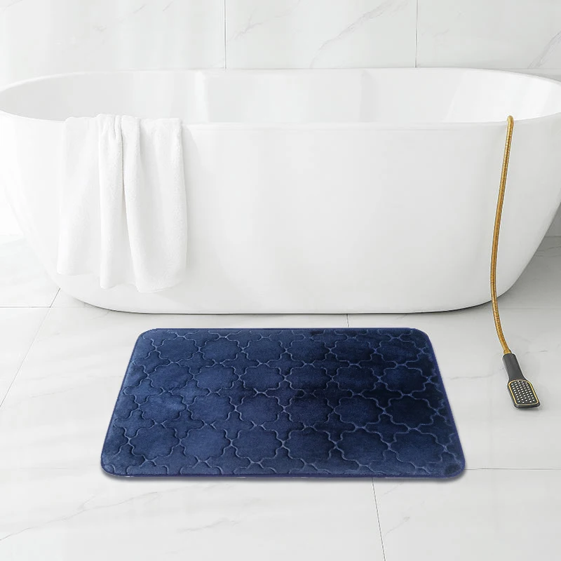 Ultra Soft Absorbent Machine Wash Dry Comfortable Memory Foam Bath Mat Rug for Bathtub Shower