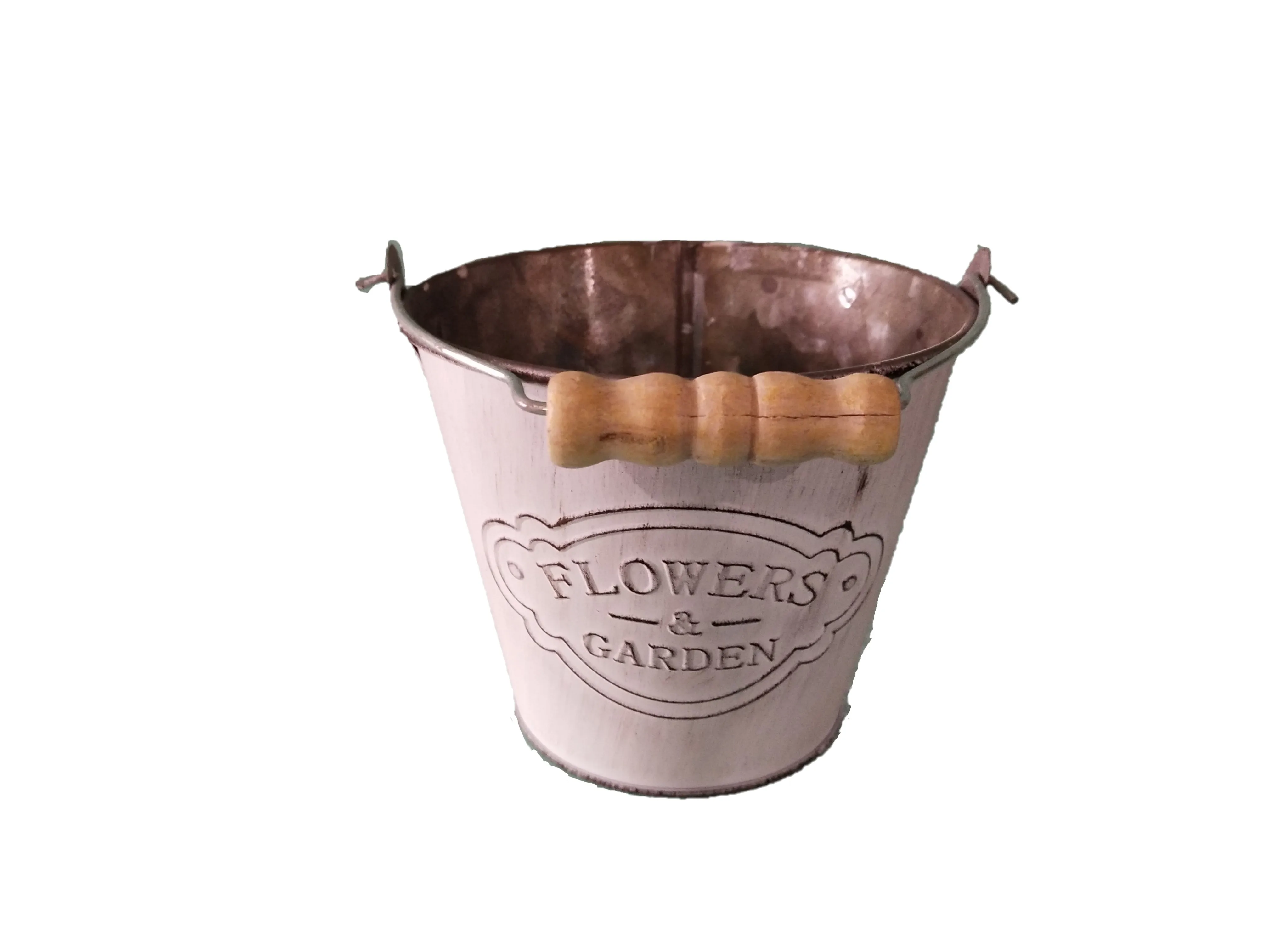 Fower Bucket Box Retail  Kiosk Silver Metal 16cm Children Flower Bucket Toy