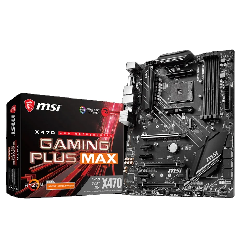 Good Price Motherboard MSI  X470 gaming plus max For Gaming Desktop Mainboard x470
