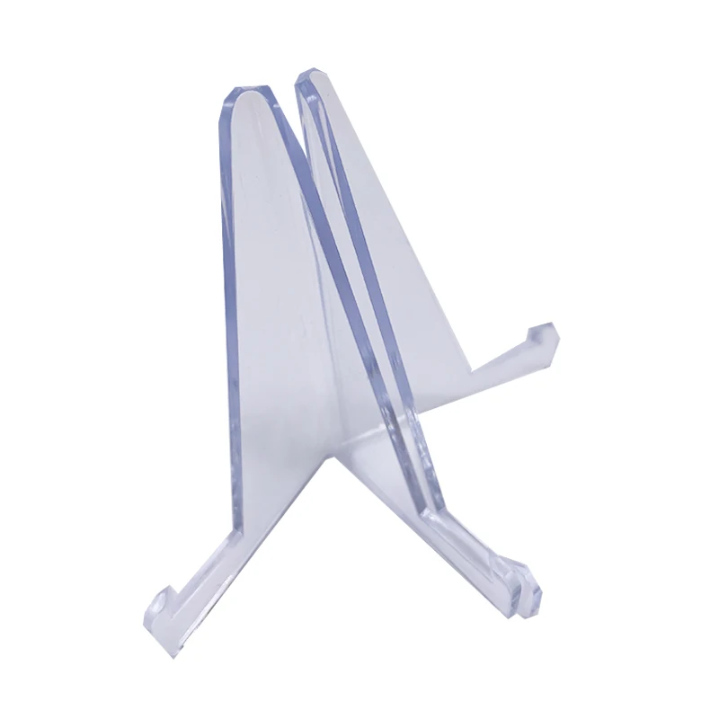 Triangle Coin Collection Display Holder Stand Transparent Plastic Coin Display Stand for board game