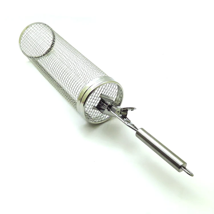 2024 Горячая конкурентоспособная цена, лучшая круглая нержавеющая сталь, растительная прокатка, гриль для барбекю, металлическая корзина