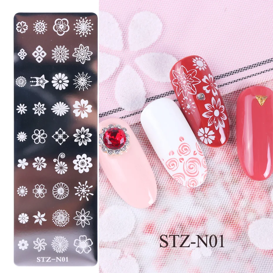 Wholesale Nail Tool Leaf Flower Animal Pattern Stainless Metal Nail Art Stamping Plates
