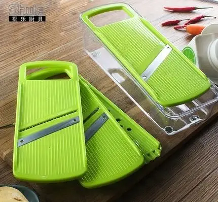 Hot Selling Kitchen Multifunctional Vegetable Slicer and Fruit Mandolin Slicer Sets (4 in 1) with LFGB