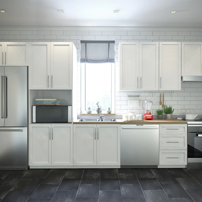 high quality golden handle Modern lacquer kitchen cabinet