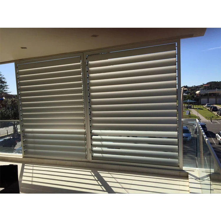 Italian Plantation Shutters Jalousie windows Exterior Aluminium Louver Window Price