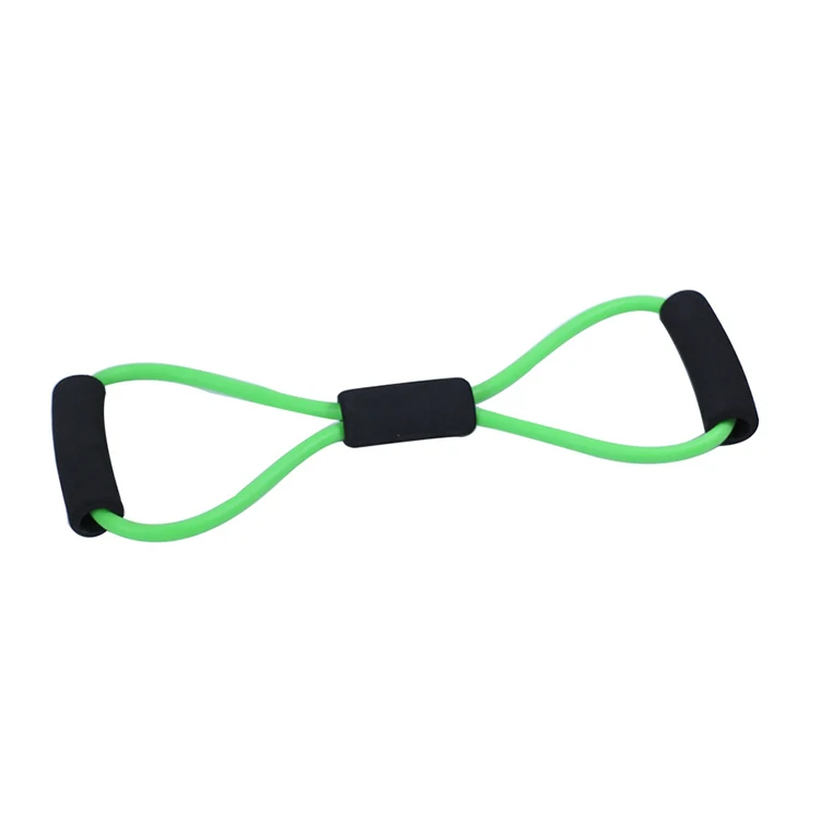 
Elastic Latex Chest Stretcher Resistance Exercise Tubing Exerciser With Foam Handle 