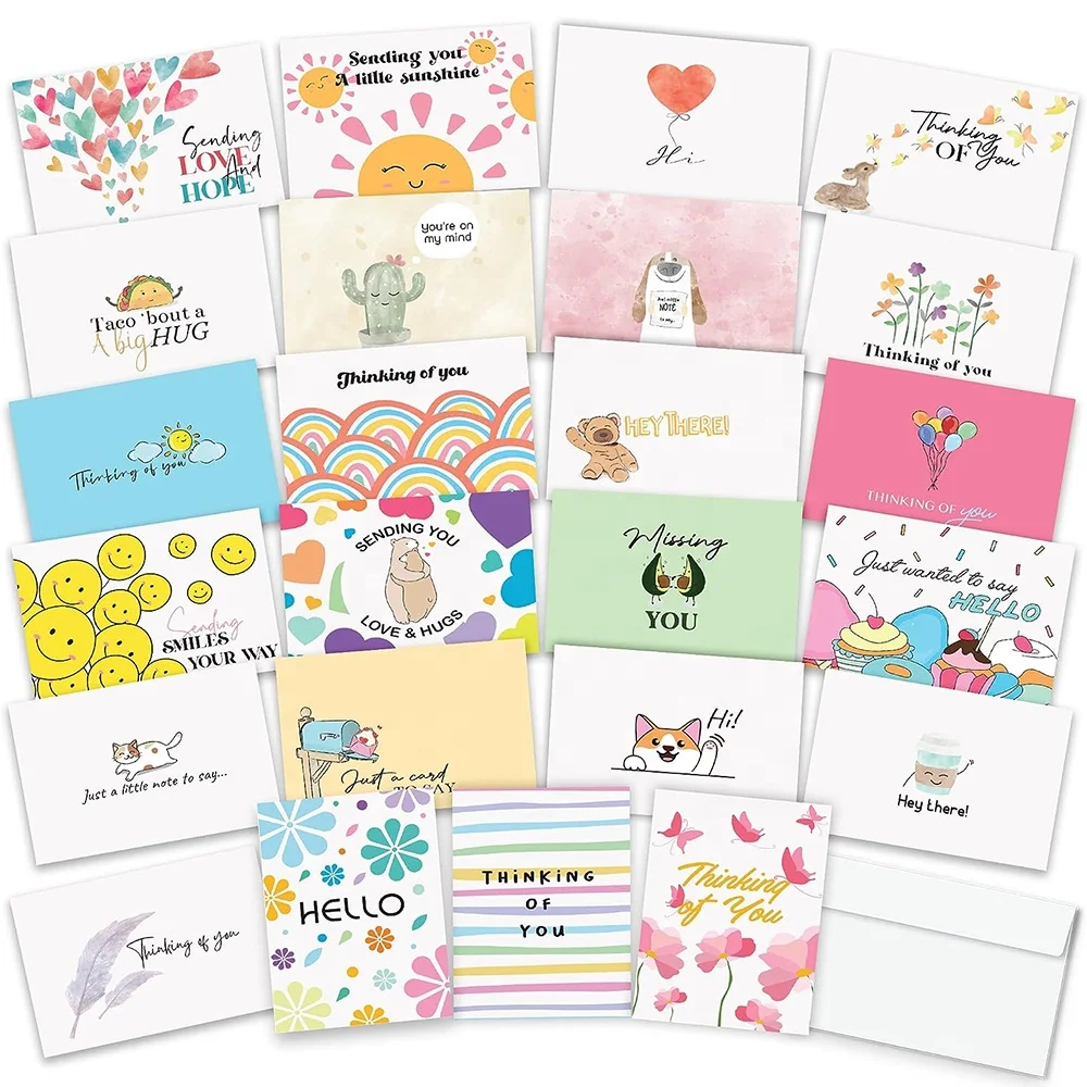 Variety Assorted Custom Happy Birthday Bulk Greeting Cards With Envelopes
