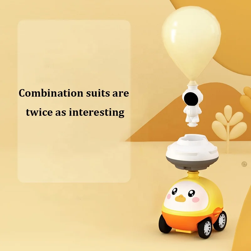 2023 Kids New Aerodynamic Forces Launcher car toy Air Balloon Powered Car Inertia air balloon car plastic children toys
