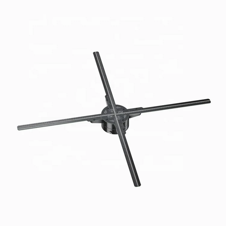 2022 new 65cm 3d fan led hologram advertising display  4 blade wifi 3d hologram holographic