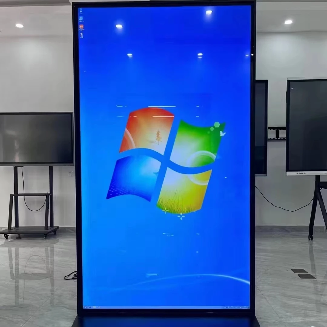 Floor Standing Video Ad Player 85 Inches 4K UHD Screen Network Android WiFi Advertising Kiosk with 5G WiFi