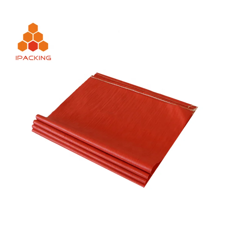 50kg 25kg new material red color chile agricultural woven pp seed fertilizer corn package bags