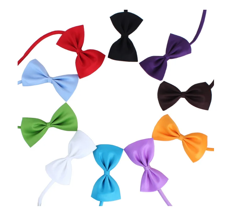 Pure Color Adjustable Cheap Dog Cat Bow Tie