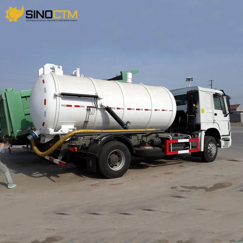 Howo 4x2 10cbm Waste Water Suction Tanker Truck Sewage Suction Truck For Sale