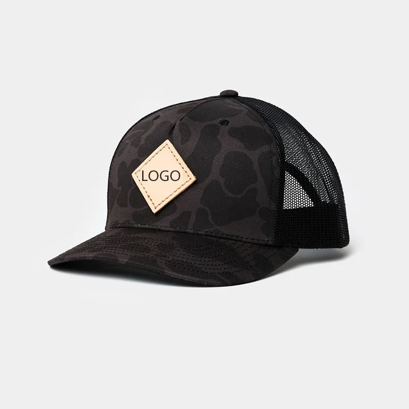 Custom Manufacturer wholesale 5 Panel Logo Patch Trucker Hat 112 Mesh Trucker Cap Hat