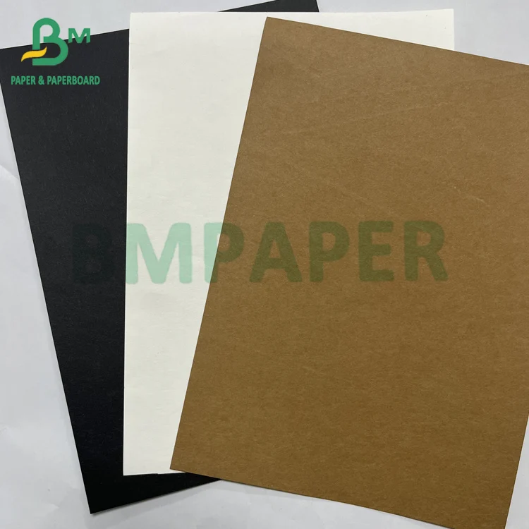 Biodegradable 0.55mm Glossy Black Roll Washable Kraft Paper for Flower Pot