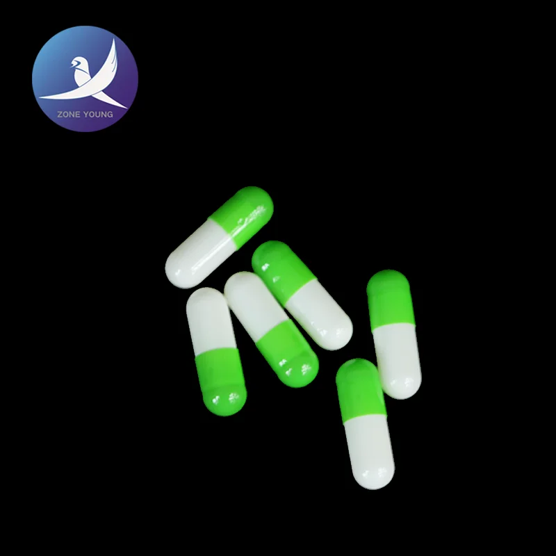 
pharmaceutical hard vacant gelatin capsule grey/white size 0# 