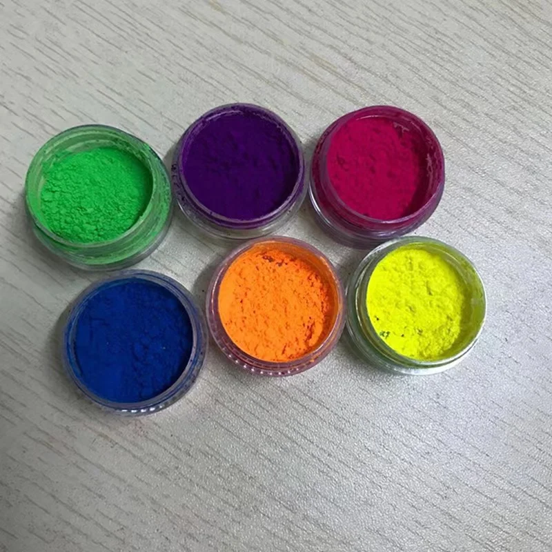 6 colors Neon Glow Sparkling Eye shadow Eye shadow loose eyeshadow Nail acrylic powder nail art