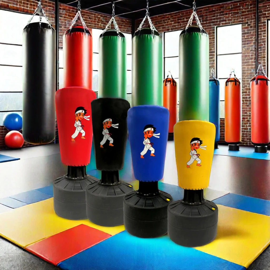 Free Standing Kick Boxing Punching Sand Bag with Water Filling Made of PU Gym Equipment