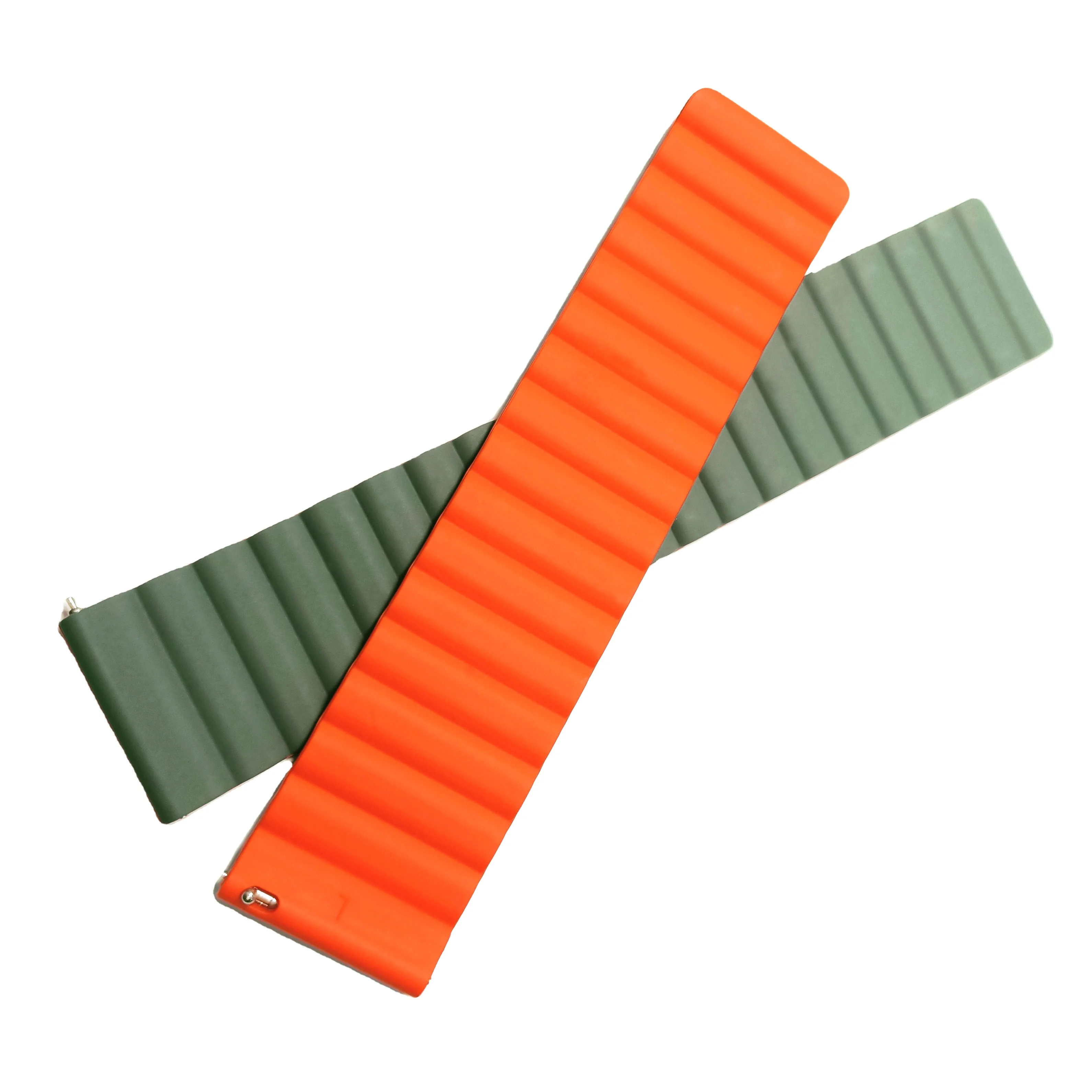 Топ продаж прочный 22 мм силиконовый ремешок для часов новый дизайн магнитный резиновый ремешок для часов запчасти