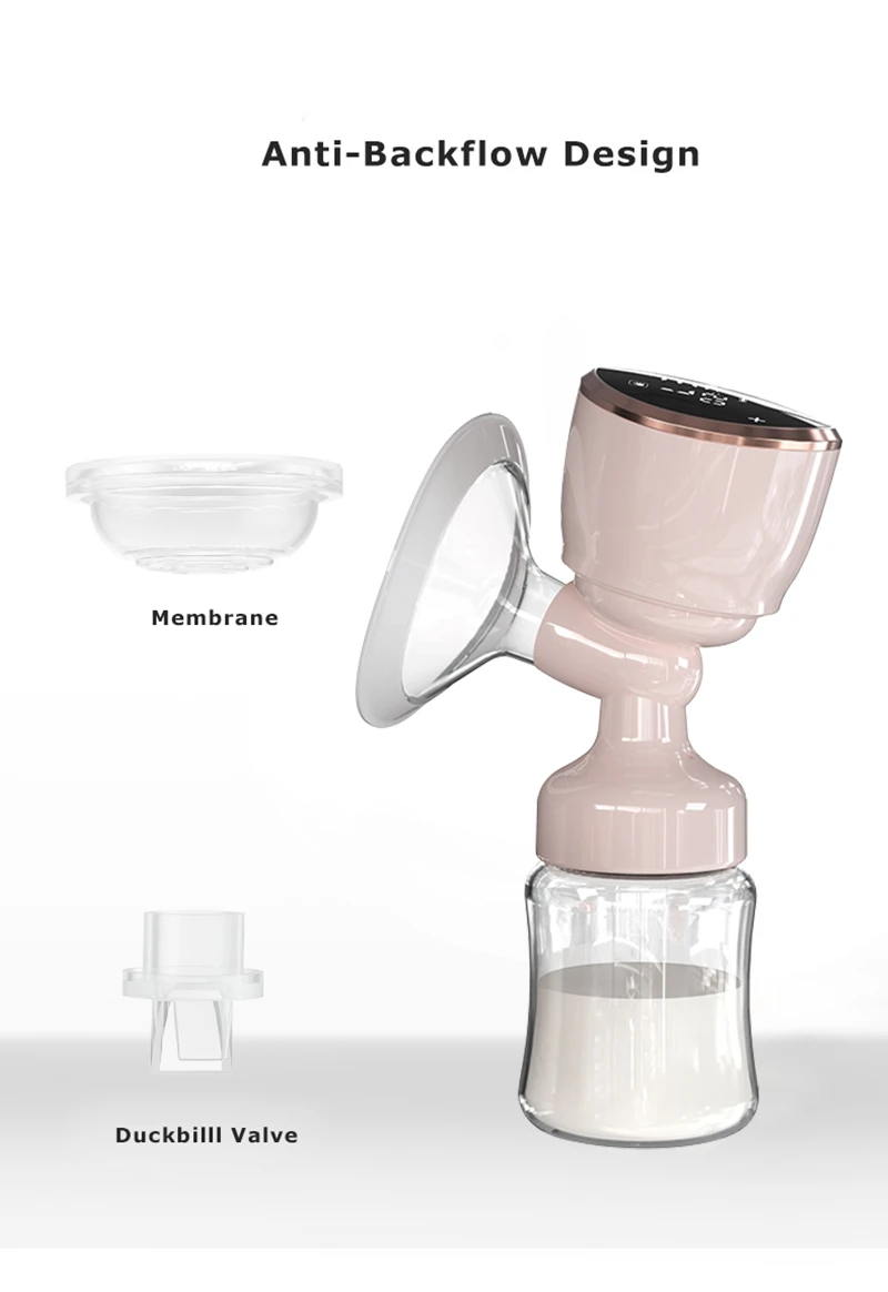 YOUHA One-piece portable electric breast pump with LED screen and touch button  wireless breast pumps