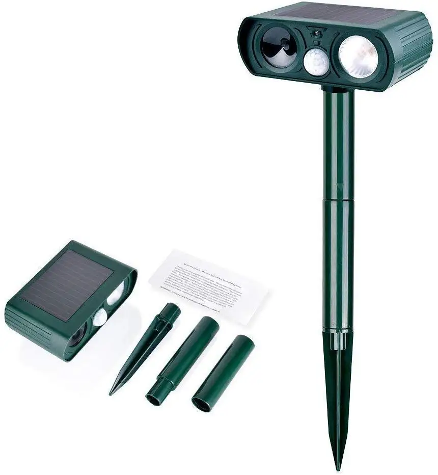 2024 Smart outdoor Ultrasonic Animal Repeller Deer/Pigeon/Cat/Wild Pig/Monkey Solar Animal Repeller